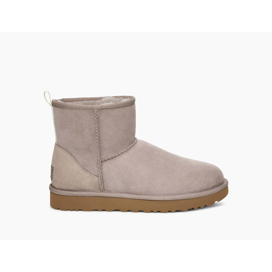 Botas UGG Em Portugal - Mulher UGG Classic Mini II Graphic Logo Amarelas